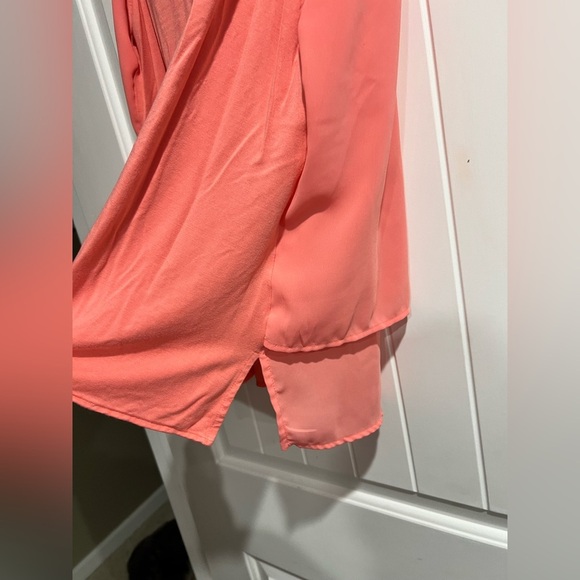 Michael Kors coral flowy dressy top tank shirt L large - Picture 4 of 7
